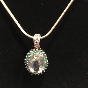 Peridot and emerald necklace